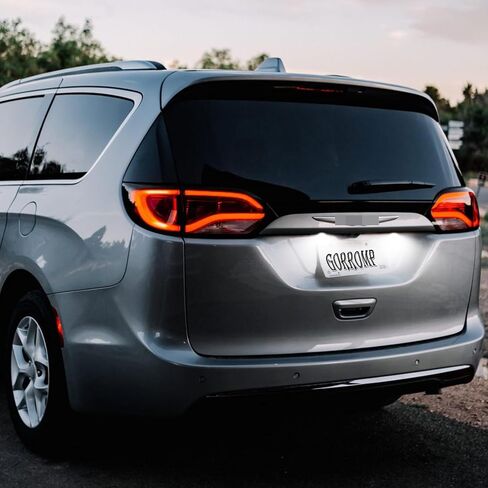 White LED License Plate Light for 2015-2023 Chrysler 300, 2017-2023 Chrysler Pacifica, 2020-2023 Chrysler Voyager Rear Number Licence Tag Lamp Lights Assembly No.# 68211290AB 68582284AA in Kuwait