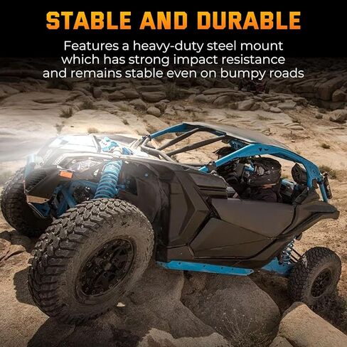 JERBOR X3 Shock Tower Light Bar Mount Bracket Fit for Can-Am Maverick X3 Max X RS Turbo R, Including 40W Led Light Bar and Rocker Switch Wiring Harness (White) in Saudi Arabia
