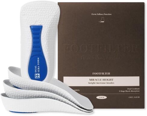 Height Increase Insole Men and Women, Soft, Comfort, Korea Insole, 1 Inch Soft Comfort, 2 Pack (1.5cm+2.5cm) in Saudi Arabia