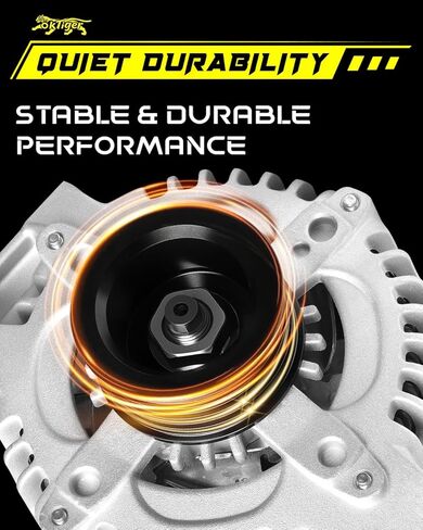 Oktiger Upgraded Alternator for Honda Crv Ex Lx Ex-l 2012 2013 2014 2.4L, Civic Si 2012 2013 2014 2015, for Acura Ilx Base 2013-2015, 12V 120Amp Clockwise 6-Groove Pulley, OE 31100-RX0-A01 11604N in Kuwait