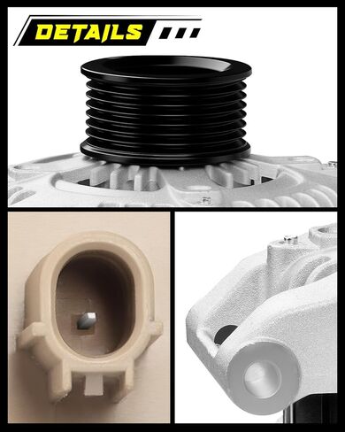 Oktiger Upgraded Alternator for Honda Crv Ex Lx Ex-l 2012 2013 2014 2.4L, Civic Si 2012 2013 2014 2015, for Acura Ilx Base 2013-2015, 12V 120Amp Clockwise 6-Groove Pulley, OE 31100-RX0-A01 11604N in Kuwait