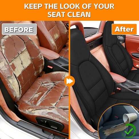 Seat Covers Compatible with 1997-2004 Porsche Boxster 911/996/986, Heavy Duty Cationic Linen Fabric Seat Protector in Kuwait