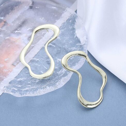 Vintage Irregular Hoop Stud Earrings Gold Hollow Circle Earrings Abstract Hoop Earrings Big Brass Geometric Earrings Jewelry for Women in Saudi Arabia