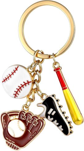 Baseball Keychain, Multi-Sport KeyChain Baseball Glove & Bat Keychains for Boys Backpack Keychains Basketball Football Sports Soccer Ball Key Chains Sports Bag Charms for Men Women Boys Girls in Saudi Arabia