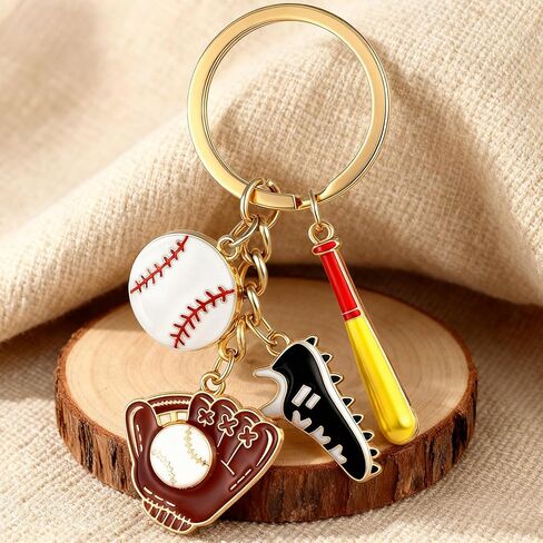Baseball Keychain, Multi-Sport KeyChain Baseball Glove & Bat Keychains for Boys Backpack Keychains Basketball Football Sports Soccer Ball Key Chains Sports Bag Charms for Men Women Boys Girls in Saudi Arabia