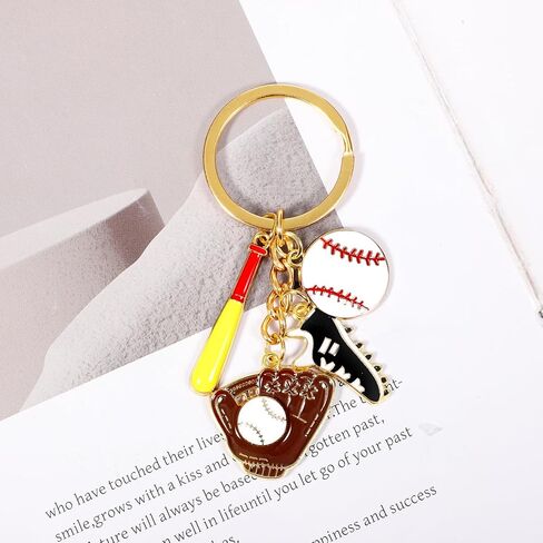Baseball Keychain, Multi-Sport KeyChain Baseball Glove & Bat Keychains for Boys Backpack Keychains Basketball Football Sports Soccer Ball Key Chains Sports Bag Charms for Men Women Boys Girls in Saudi Arabia