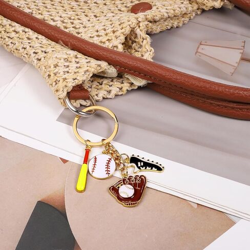 Baseball Keychain, Multi-Sport KeyChain Baseball Glove & Bat Keychains for Boys Backpack Keychains Basketball Football Sports Soccer Ball Key Chains Sports Bag Charms for Men Women Boys Girls in Saudi Arabia