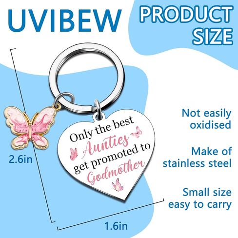 Godmother Proposal Gift Godmother Gift God Mother Keychain God Parents Presents Proposal Gifts Mother's Day Gifts for GodMom in Kuwait