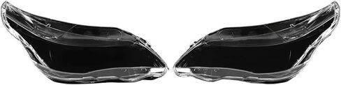 متوافق ل BMW 5-Series M5 E60 E61 525i 530i 545i 550i 2003-2010 الجبهة عدسة المصباح الأمامي غطاء عاكس الضوء واضح كشافات غطاء قذيفة in Kuwait