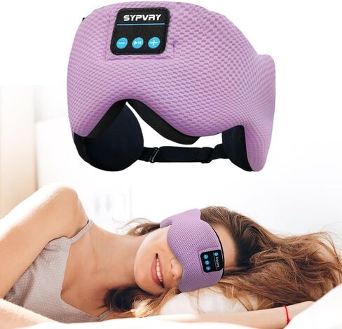 Bluetooth 5.3 Headphones Headband Eye Mask Wireless Sleep Mask，Blackout Bluetooth Eye Mask for Sleeping，Cotton Sleep Mask for Side Sleepers Adjustable Hook and Loop in Kuwait