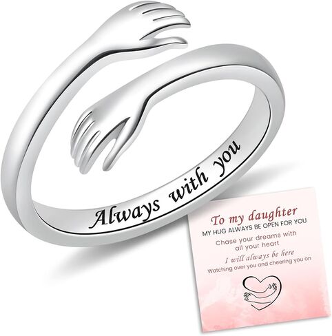 Adjustable Hug Ring for Women Promise Rings Jewelry for Mothers Day Birthday Gifts in Kuwait