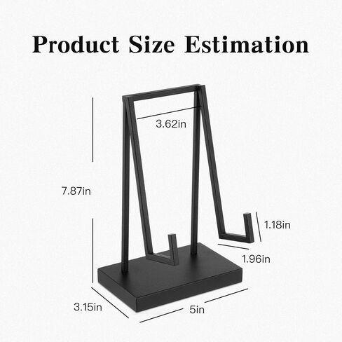 Metal Table Top Easels for Display, Small Easels for Display, Frame Stand for Photos, Frames, Artworks, Albums and Phones (Black, 8 x 5 x 3 Inches) in Saudi Arabia