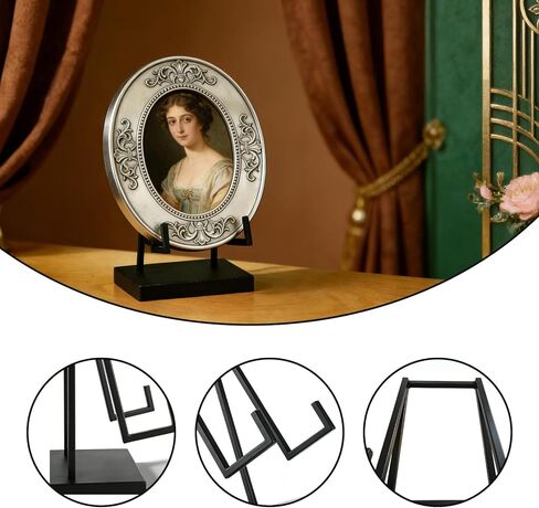 Metal Table Top Easels for Display, Small Easels for Display, Frame Stand for Photos, Frames, Artworks, Albums and Phones (Black, 8 x 5 x 3 Inches) in Saudi Arabia