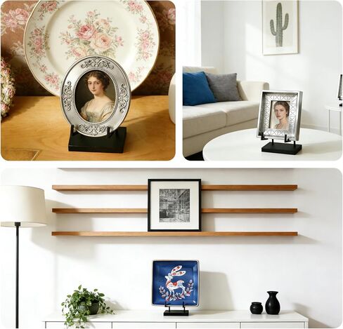 Metal Table Top Easels for Display, Small Easels for Display, Frame Stand for Photos, Frames, Artworks, Albums and Phones (Black, 8 x 5 x 3 Inches) in Saudi Arabia