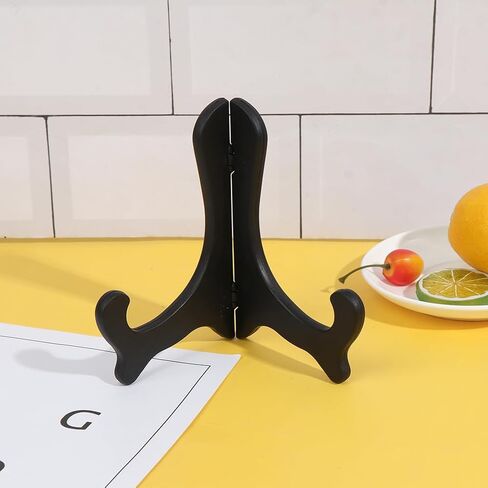 1pc Portable Easels Plate Holders Picture Frame Display Stand Dish Rack Home Decor（Black） in Saudi Arabia