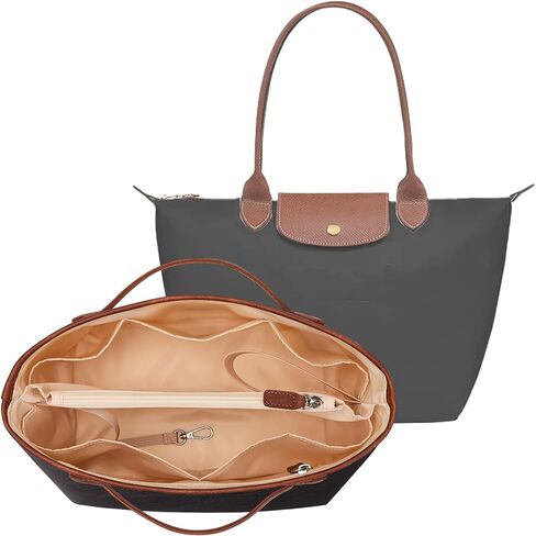 KALIDI Organizer Bag Insert For Longchamp Le Pliage L Xtra, With Laptop Sleeve Ultra-light Waterproof Upgraded Inside Divider Tote Bag Handbag Purse, Large Pro Black in Kuwait