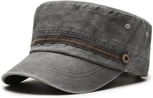 Unisex Cadet Army Cap Military Adjustable Flat Top Hat for Men Women in Saudi Arabia