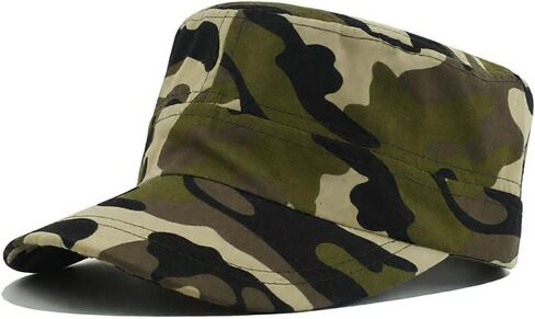 Unisex Cadet Army Cap Military Adjustable Flat Top Hat for Men Women in Saudi Arabia