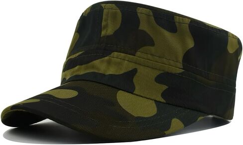Unisex Cadet Army Cap Military Adjustable Flat Top Hat for Men Women in Saudi Arabia