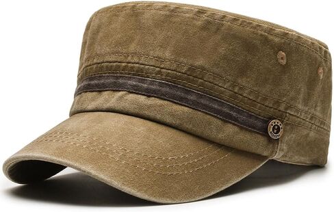 Unisex Cadet Army Cap Military Adjustable Flat Top Hat for Men Women in Saudi Arabia