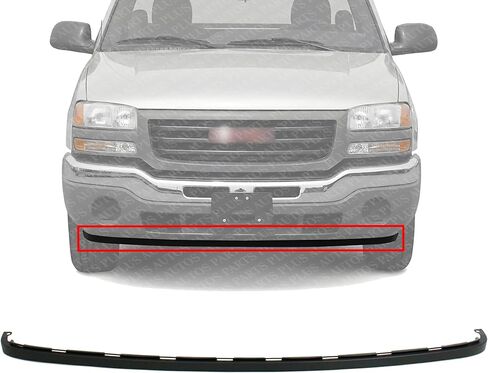 Front Bumper Lower Valance Air Deflector Extension Textured Plastic Direct Replacement Compatible With 2003-2006 GMC Sierra 1500 2500HD 3500 GM1092201 10386200 in Saudi Arabia