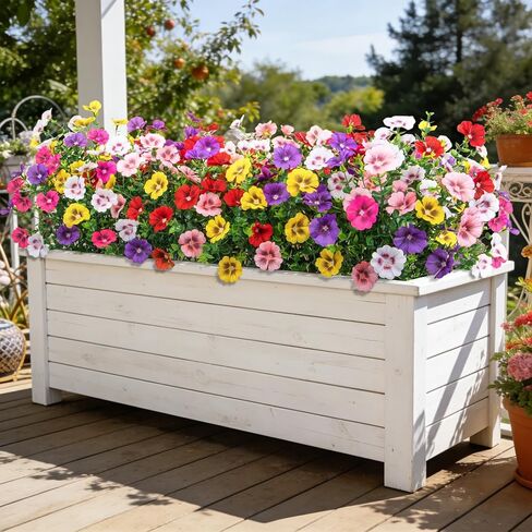 Ouddy Decor 24 Bundles Artificial Flowers for Outdoors, Fake Silk Flowers UV Resistant Faux Plastic Plants for Planters Vase Table Porch Patio Garden Spring Summer Indoor Outdoor Home Decor, Mixed in Saudi Arabia