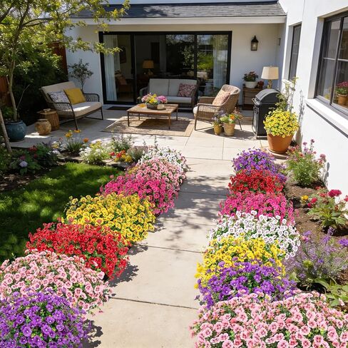 Ouddy Decor 24 Bundles Artificial Flowers for Outdoors, Fake Silk Flowers UV Resistant Faux Plastic Plants for Planters Vase Table Porch Patio Garden Spring Summer Indoor Outdoor Home Decor, Mixed in Saudi Arabia