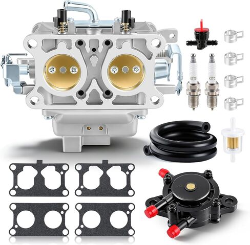 15004-2063 Carburetor Compatible with Kawasaki FD731V 4 Stroke Engine Replaces Part# 15003-2972, 15003-2974, Carb SetsContain Fuel Filter, Fuel Line, Spark Plug, Shut off Value, Gasket Turn Up Kits in Kuwait