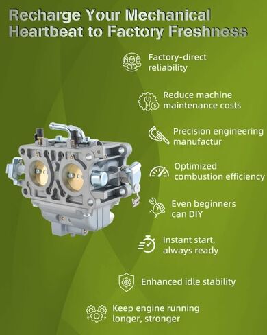 15004-2063 Carburetor Compatible with Kawasaki FD731V 4 Stroke Engine Replaces Part# 15003-2972, 15003-2974, Carb SetsContain Fuel Filter, Fuel Line, Spark Plug, Shut off Value, Gasket Turn Up Kits in Kuwait