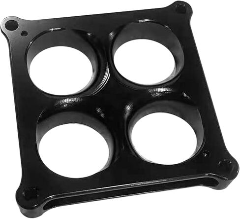 X-AVION Alumimum Anodized Black 4500 Carburetor Spacer 1'' Tall Square Bore 4 Holes Tapered Manifold Carburetor Spacer in Kuwait