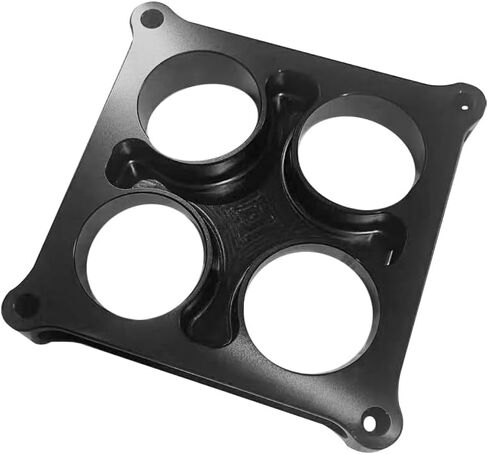 X-AVION Alumimum Anodized Black 4500 Carburetor Spacer 1'' Tall Square Bore 4 Holes Tapered Manifold Carburetor Spacer in Kuwait