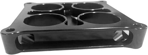 X-AVION Alumimum Anodized Black 4500 Carburetor Spacer 1'' Tall Square Bore 4 Holes Tapered Manifold Carburetor Spacer in Kuwait