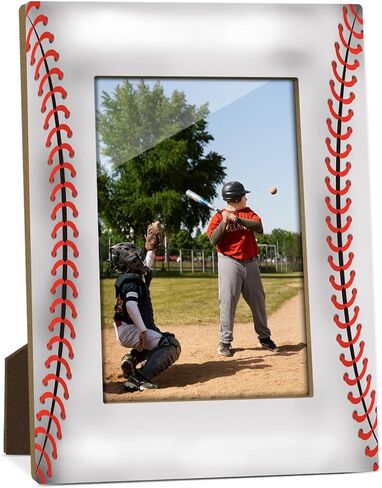 Baseball Picture Frame, Birthday Gifts for Team Player Women Men Athletes, Sports Themed Wooden Picture Frame for Home Office Tabletop Display, Holds 4x6 Inch Photo -013 in Saudi Arabia
