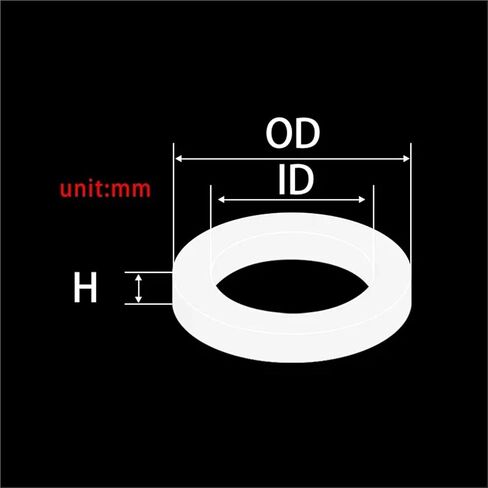 H1.5mm حشية مسطحة M2-M42 النتريل سيليكون الفلور المطاط مقاومة للاهتراء امتصاص الصدمات حشية مانعة للتسرب مقاومة للماء in Kuwait