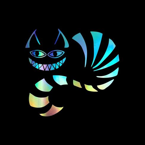 Wonderland Cheshire Cat Decal Vinyl Sticker Auto Car Truck Wall Laptop | Holographic | 5.5" x 5" in Saudi Arabia