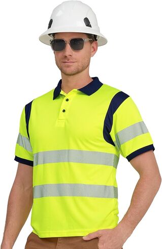 قمصان بولو AYKRM عالية الوضوح للأمان وعاكسة للضوء للرجال والنساء in Kuwait