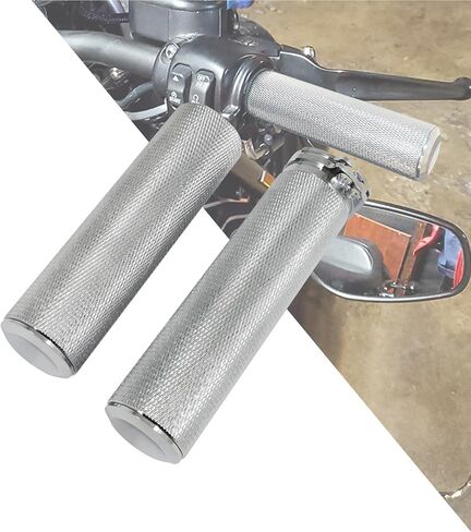 مقابض يدوية ناعمة الملمس من HDBUBALUS للدراجة النارية مقاس 1 بوصة مناسبة لدراجات Harley Touring Sportster Dyna 883 1200 Softail كروم مخصص in Saudi Arabia