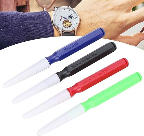 4Pcs Pen Oiler, Plastic Watch Oiler Kit, Portable Watch Oil Pen Kit with Protective Cover, Professional Watches Lubricant Oilers with Carbon Steel Tips for Watchmakers in Kuwait