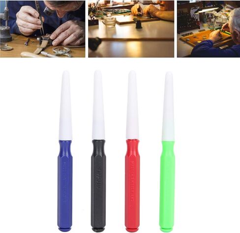 4Pcs Pen Oiler, Plastic Watch Oiler Kit, Portable Watch Oil Pen Kit with Protective Cover, Professional Watches Lubricant Oilers with Carbon Steel Tips for Watchmakers in Kuwait
