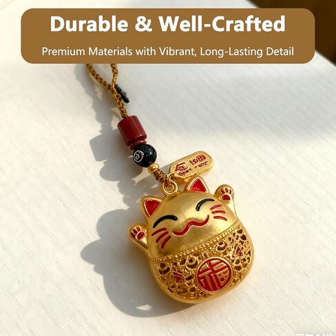 محظوظ القط المفاتيح الآسيوية فنغ شوي سحر السيارة اليابانية وحقيبة اليد مفتاح سلسلة سحر الحظ الجيد لحقيبة المحفظة وحقائب اليد المرأة محظوظ القط الملحقات من اليابان in Kuwait