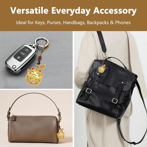 محظوظ القط المفاتيح الآسيوية فنغ شوي سحر السيارة اليابانية وحقيبة اليد مفتاح سلسلة سحر الحظ الجيد لحقيبة المحفظة وحقائب اليد المرأة محظوظ القط الملحقات من اليابان in Kuwait