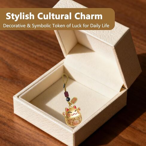 محظوظ القط المفاتيح الآسيوية فنغ شوي سحر السيارة اليابانية وحقيبة اليد مفتاح سلسلة سحر الحظ الجيد لحقيبة المحفظة وحقائب اليد المرأة محظوظ القط الملحقات من اليابان in Kuwait