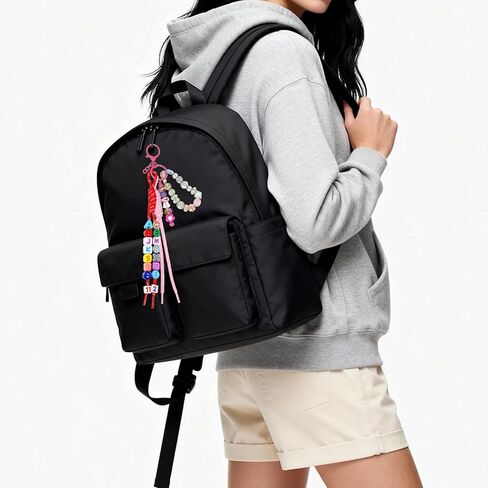 8 قطع من حبل المضفر الملون على شكل حقيبة سحرية، سلسلة مفاتيح باراكورد ملونة للحرف اليدوية، حقيبة باراكورد سحرية للمفتاح، المحفظة، حقيبة اليد، ملحقات تزيين حقيبة الظهر in Kuwait