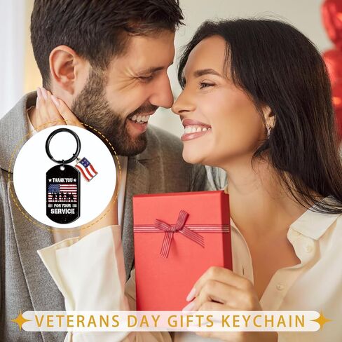 Veterans Day Gifts Keychain - Thank You Military Gifts for Men, Appreciation Retirement Keychain for Army Navy Air Force Veteran, American Flag Patriotic Key Ring Veterans Day Decorations in Kuwait