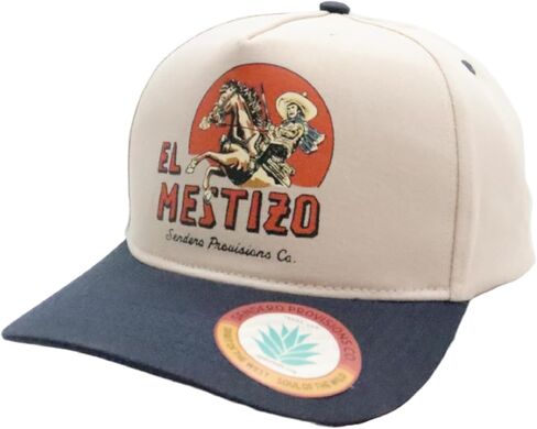 Sendero Provisions Co. قبعة El Mestizo Snapback قابلة للتعديل بتصميم مطبوع (أبيض/كحلي) - مقاس واحد in Saudi Arabia