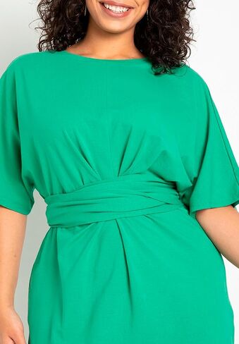 ELOQUII Women's Plus Size Cross Front Flutter Sleeve Dress in Saudi Arabia