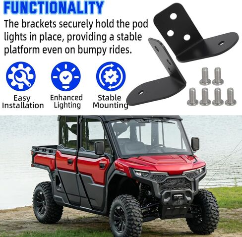 Rear Pod Light Mounting Brackets for CF Moto U10 2024-2026 - 2PCS in Saudi Arabia