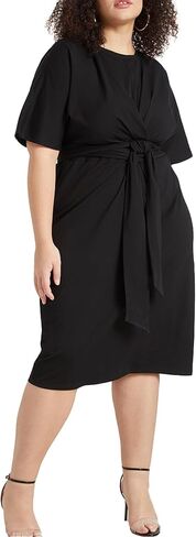 ELOQUII Women's Plus Size Cross Front Flutter Sleeve Dress in Saudi Arabia