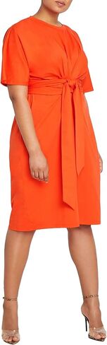 ELOQUII Women's Plus Size Cross Front Flutter Sleeve Dress in Saudi Arabia