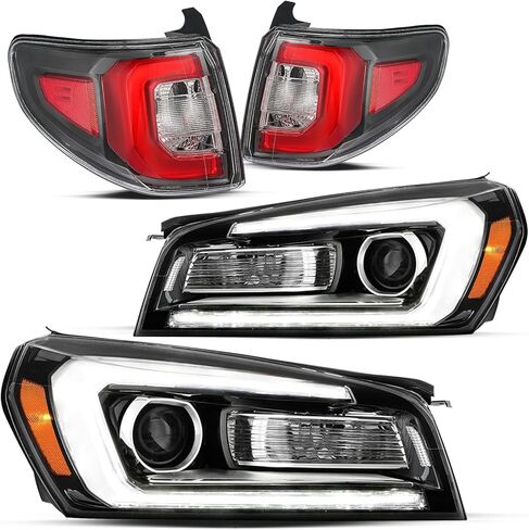 مجموعة مصابيح أمامية هالوجين لـ 2013-2016 GMC Acadia & 2017 جهاز عرض محدود مع مجموعة مصابيح أمامية DRL بأنبوب LED in Kuwait